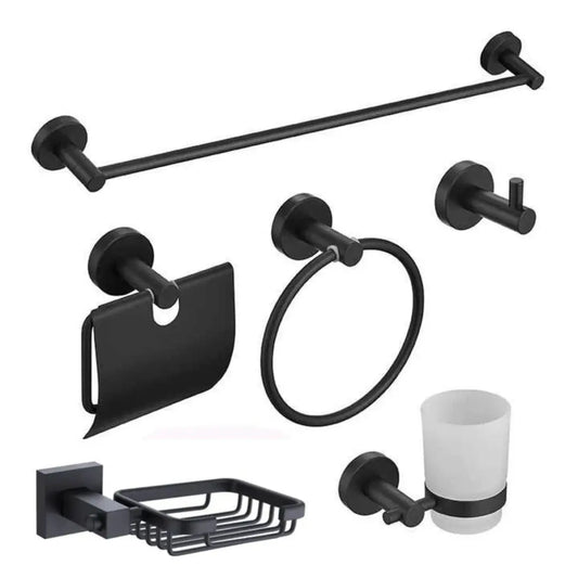 Ensemble Salle de Bain 6 Pièces Noir – Harmonie et Élégance pour Ton Foyer