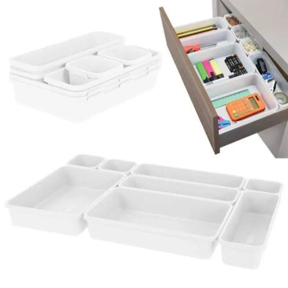 Organisateur de Tiroirs de Bureau - Lot de 8 Pièces | Rangement Modulable et Pratique