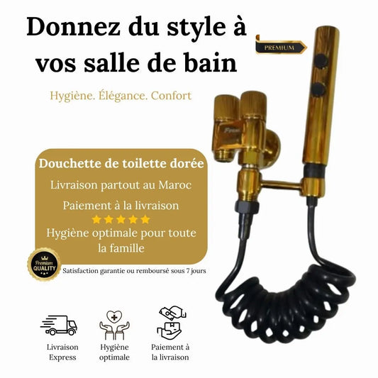 Douchette Dorée de Luxe – Élégance & Hygiène au Quotidien
