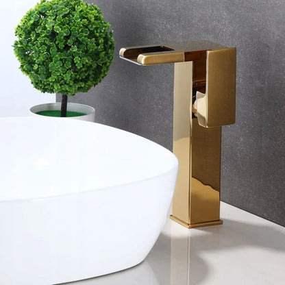 Mitigeur Lavabo Or Cascade avec Indicateur LED de Température