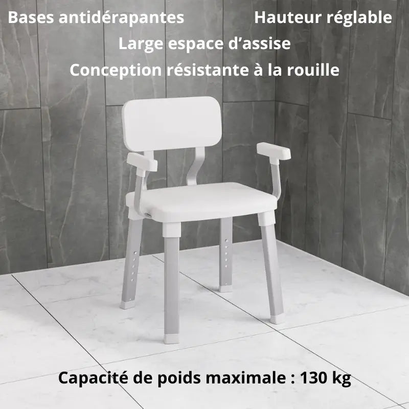 Tabouret de Bain Ergonomique AquaComfort™ – Sécurité, Confort et Polyvalence